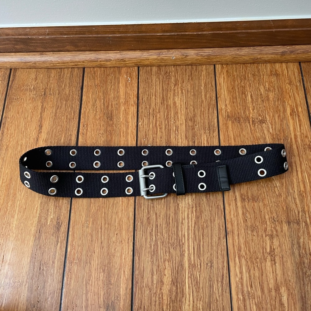 Black and Silver Belt